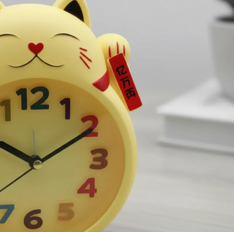 Reloj Despertador Gato De La Suerte -6