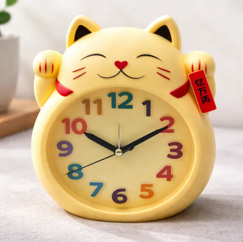 Reloj Despertador Gato De La Suerte -7