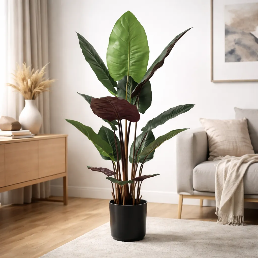Planta Artificial Decorativa 1 60cm Interior Con Macetero-0