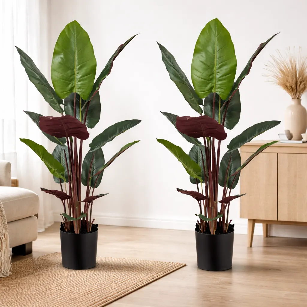 Planta Artificial Decorativa 1 60cm Interior Con Macetero-2