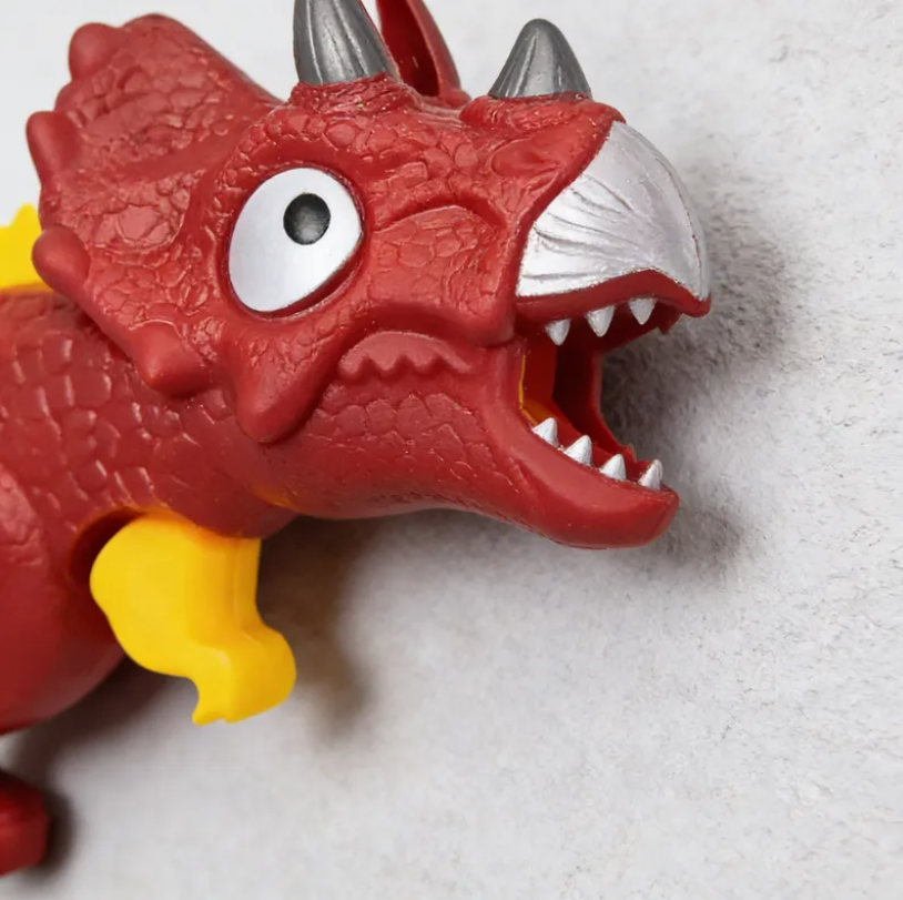 Pistola Lanzador Dinosaurio Triceratops Con Dardos Y Figuras-3