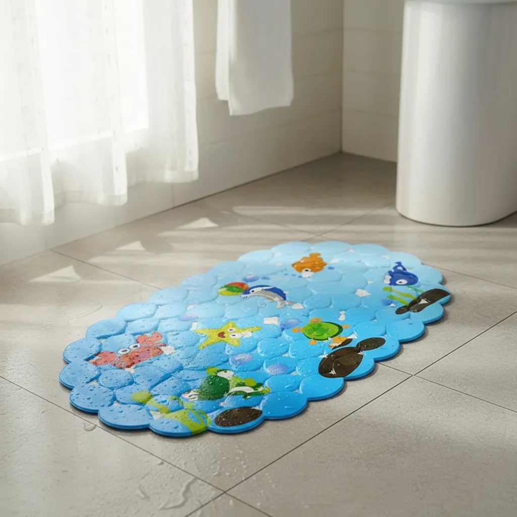 Alfombra Antideslizante Infantil Marino Ovalada 35x65cm-3