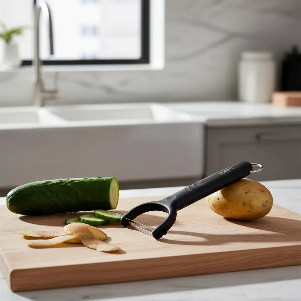 Pelador de Frutas y Verduras de Acero Inoxidabble-2