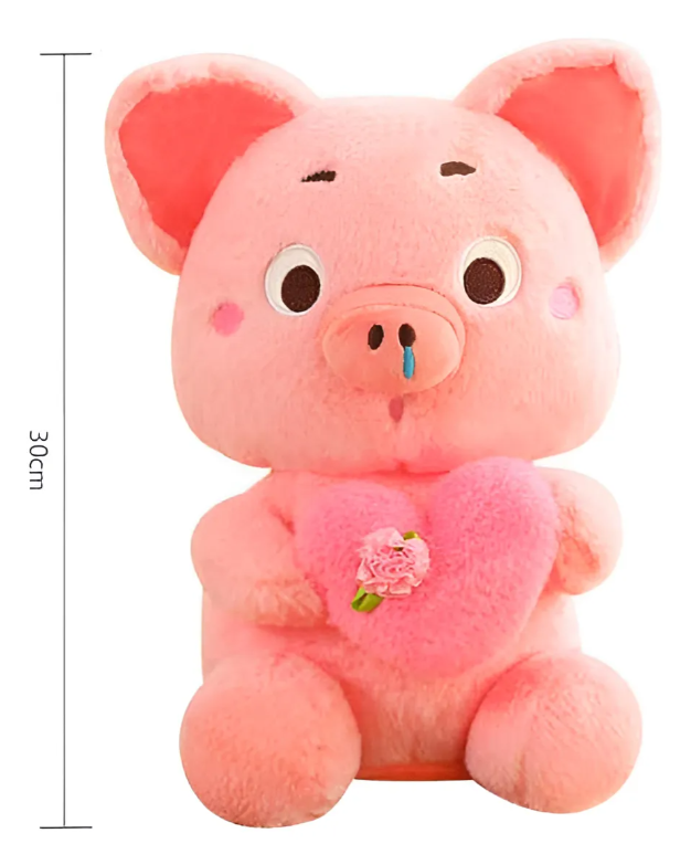 Peluche Chanchito Rosado Kawaii Con Coraz n 30cm Rosa Peluche Chanchito Rosado Kawaii Con Coraz n 30-1