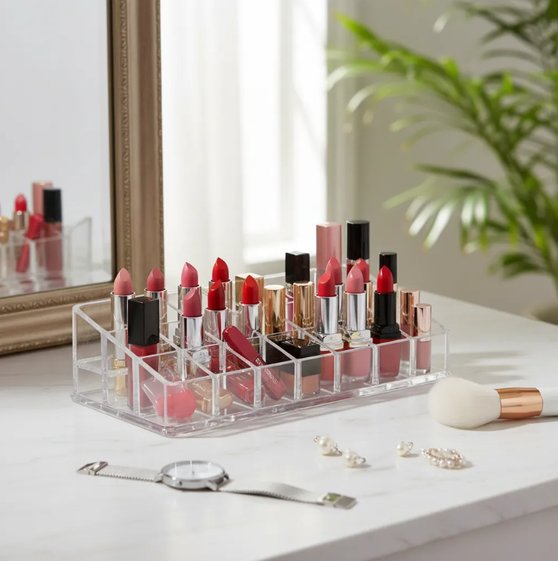 Organizador De Maquillaje Acr lico Transparente 24 Espacios-2
