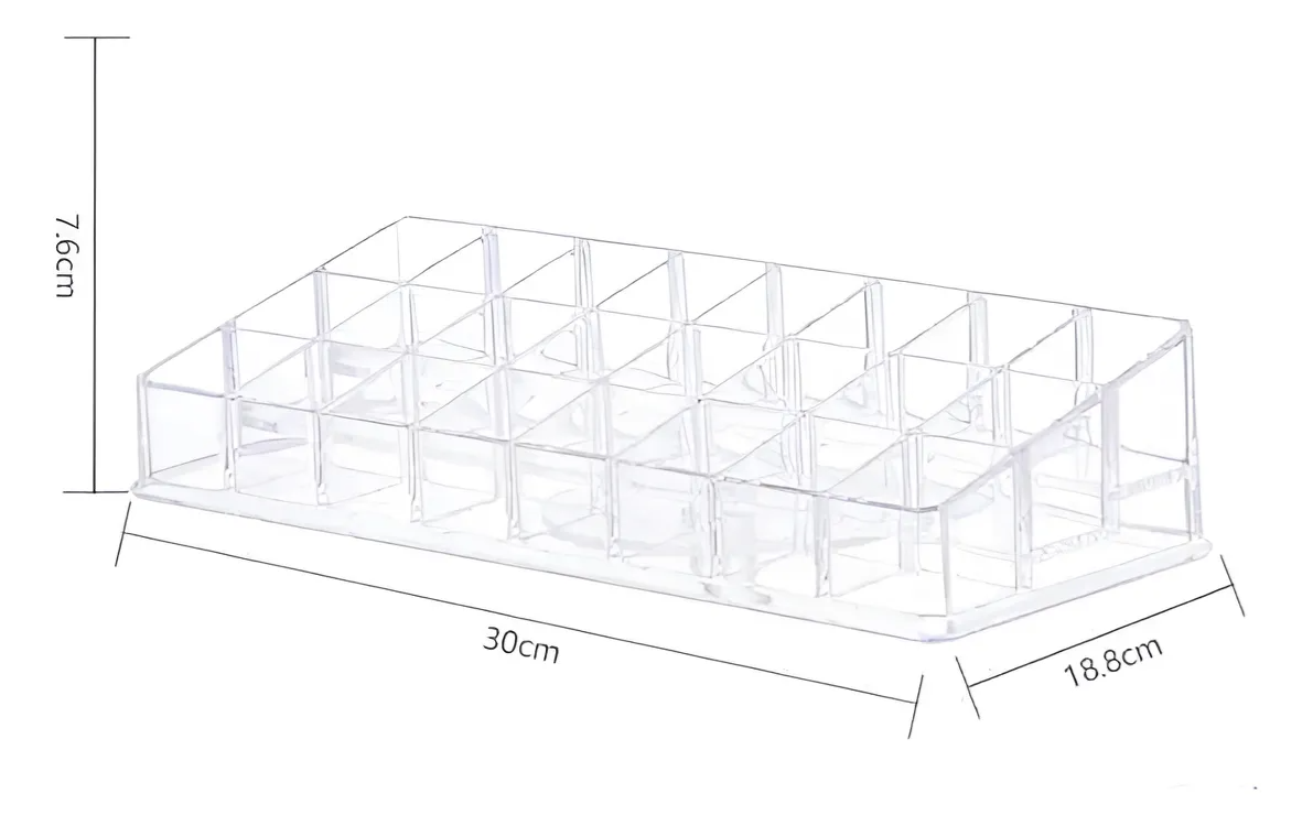 Organizador De Maquillaje Acr lico Transparente 24 Espacios-5