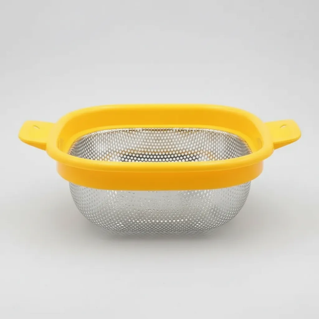 Colador Escurridor Cuadrado Acero Inoxidable 30x30cm-1