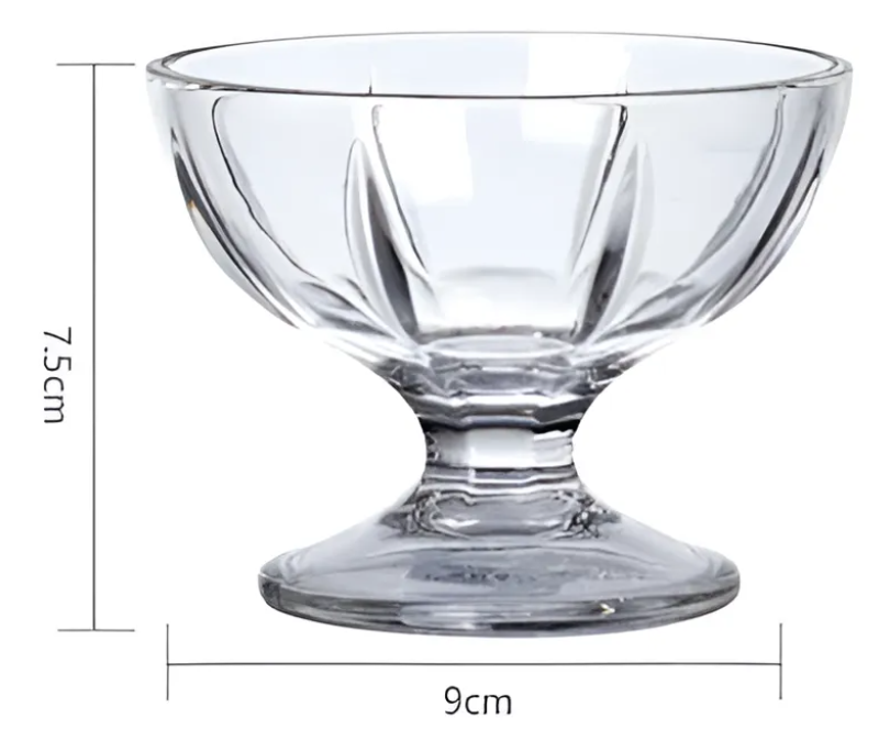 Set 6 Copa De Vidrio Para Helado Postre Dise o Cl sico-1