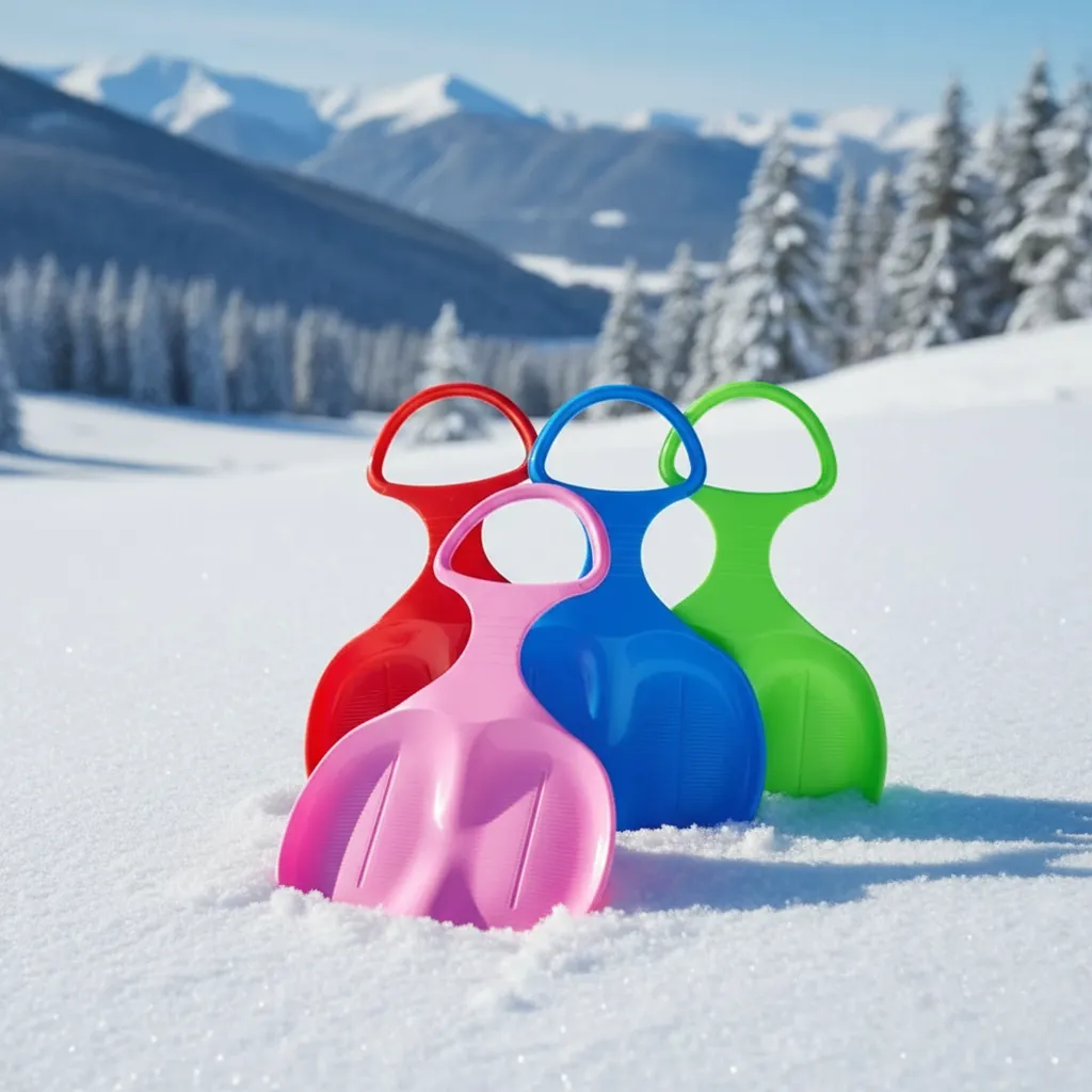 Trineo De Nieve Deslizante Con Agarradera Plastico 56cmx37,5-2