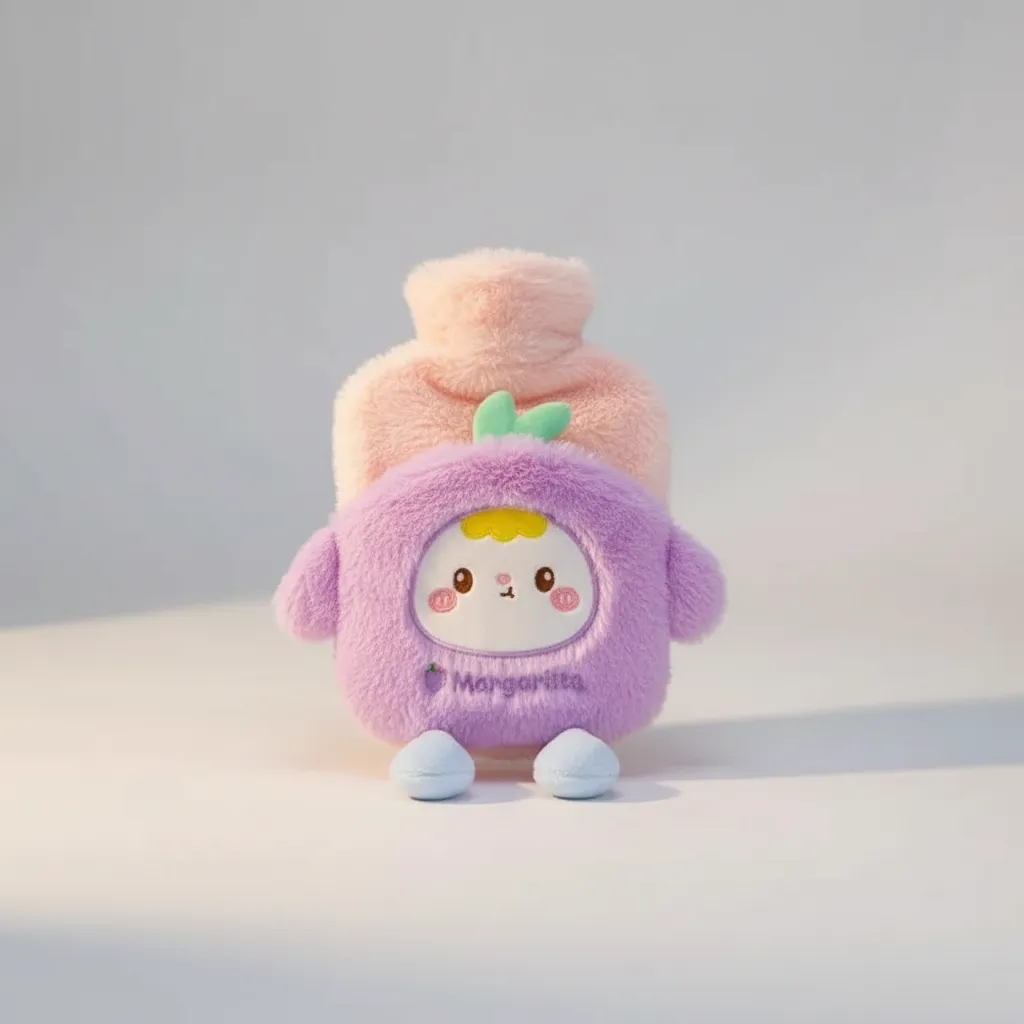 Guatero Agua Caliente Con Funda De Peluche Infantil 1000ml-2