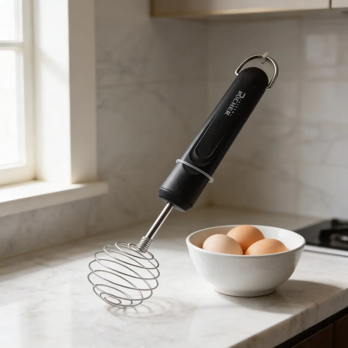 Batidor De Mano Esferico Resorte Acero Inoxidable-0