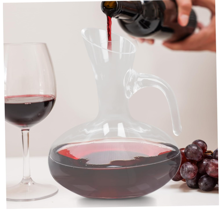 Jarra Decantador De Vino Vidrio Con Asa Aireador-6