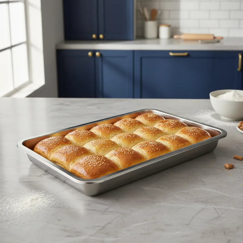 Bandeja Fuente Acero Inoxidable Gastron mica 45x35x4 8cm-4