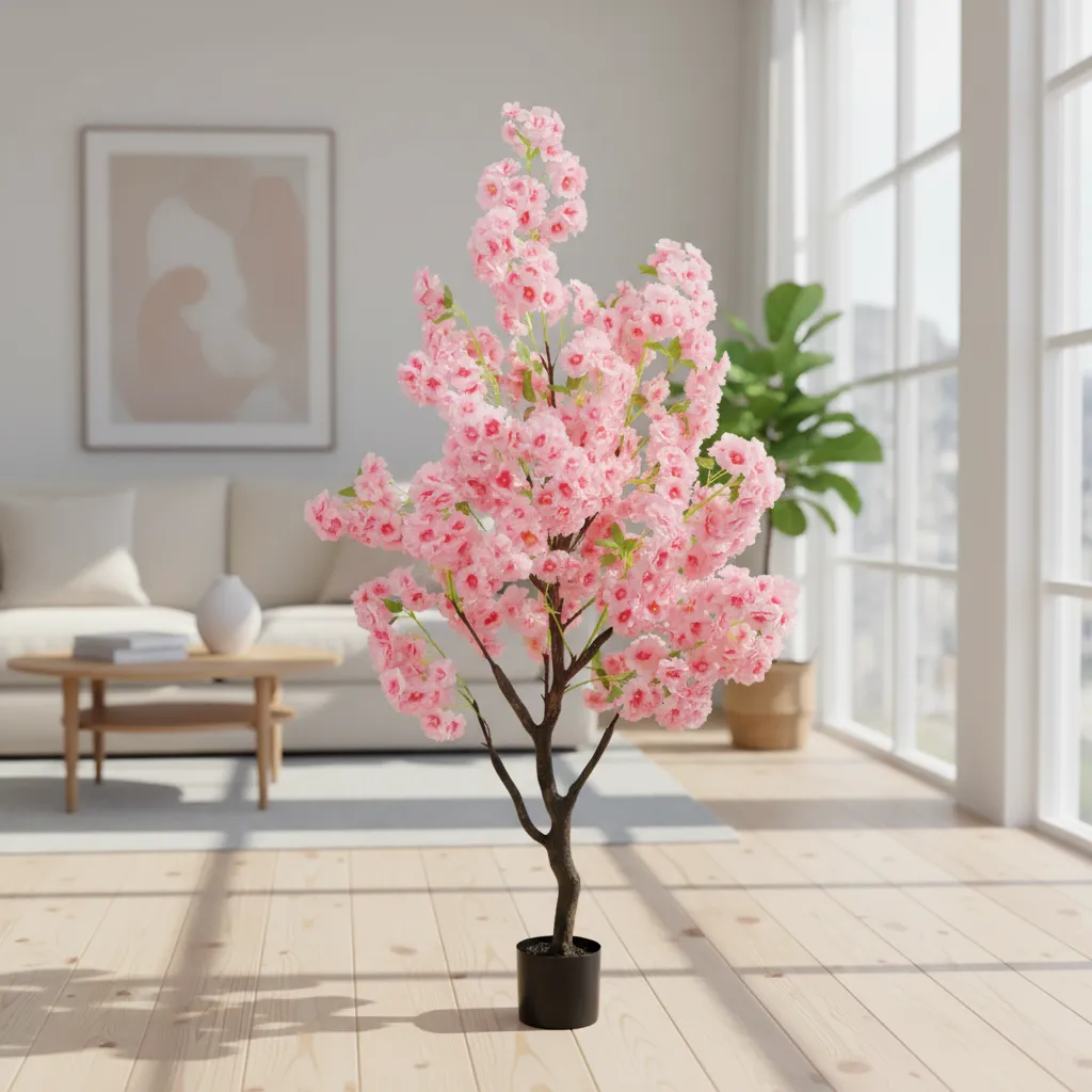 Arbol Cerezo Sakura Artificial De Hogar Con Macetero 1,50cm-2