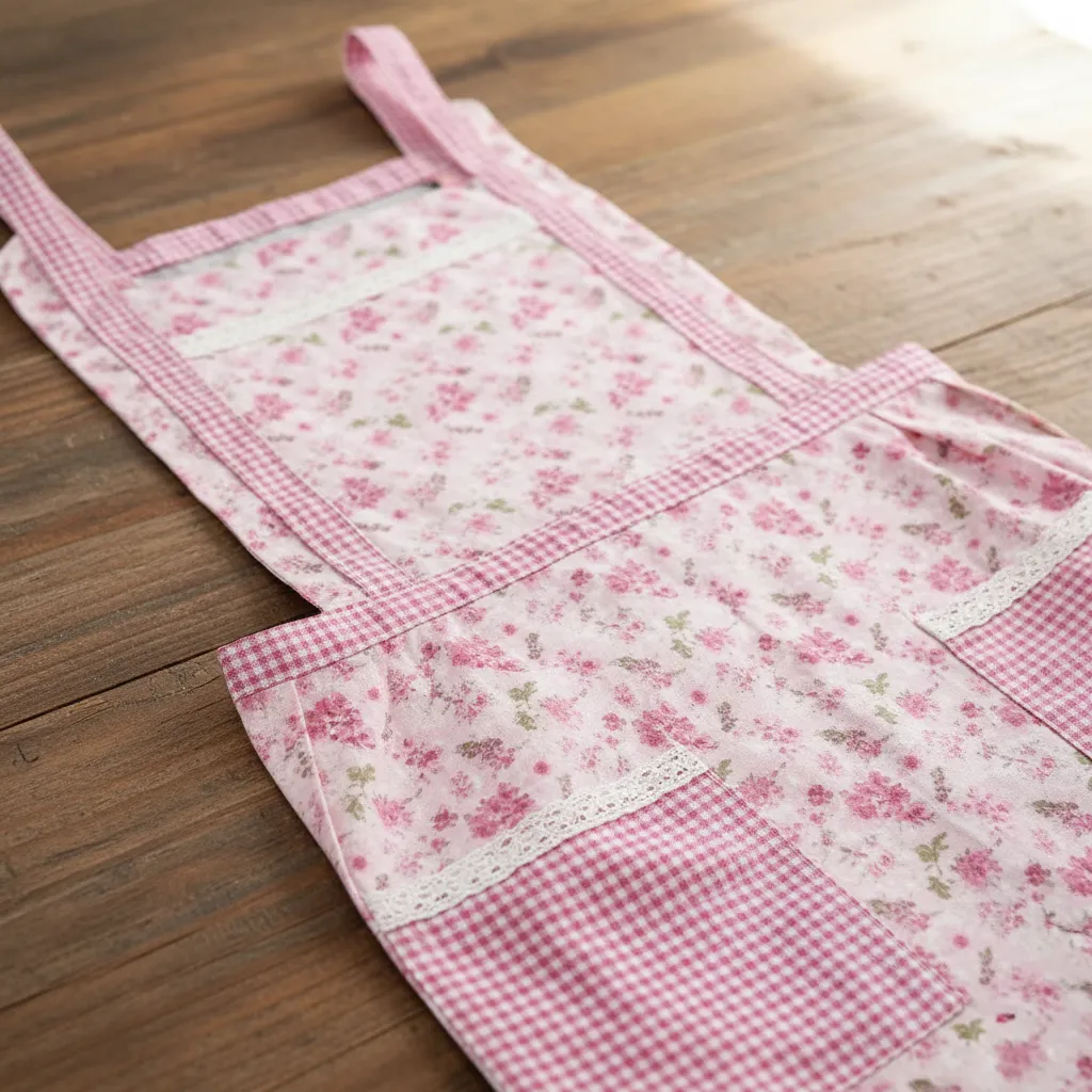 Delantal De Cocina Floral Con Bolsillos 75x70cm-3