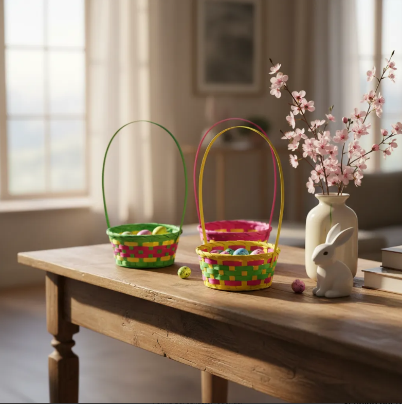 Set x3 Cestas de Pascus de colores-2