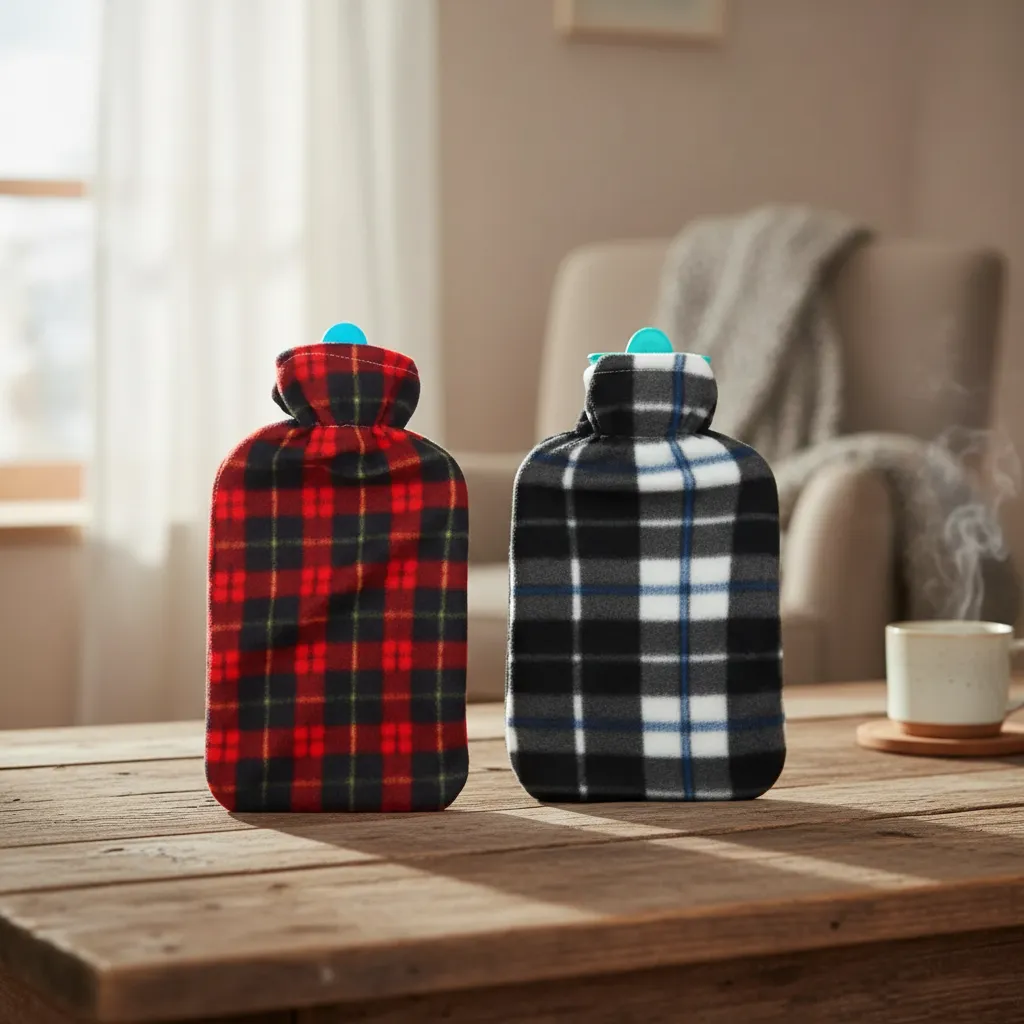 Pack 2 Guatero De Agua Caliente Con Funda Escoces-4