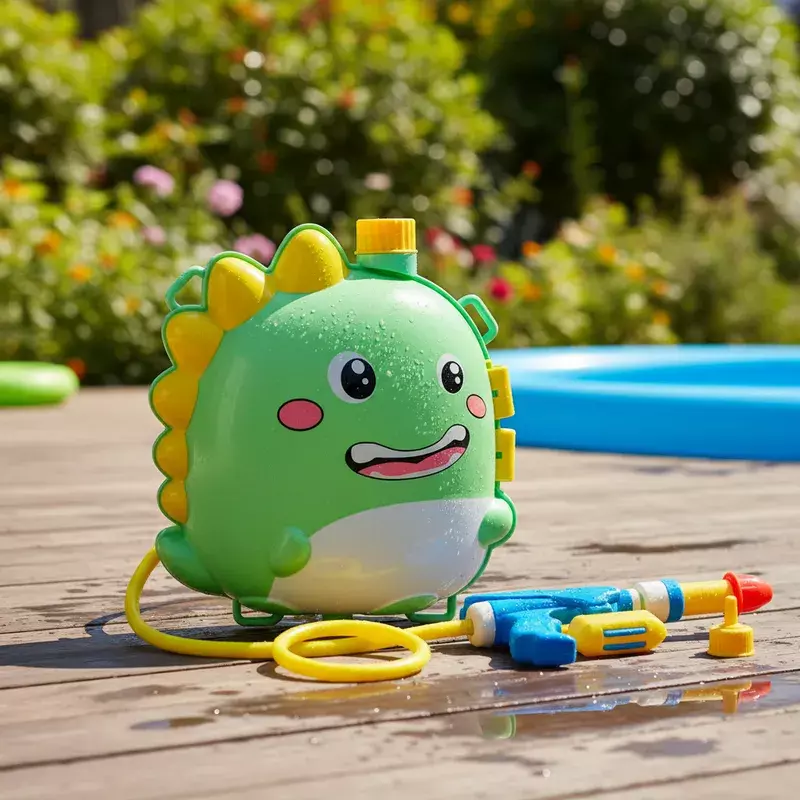 Mochila Pistola De Agua De Dinosaurio Para Ni os-2