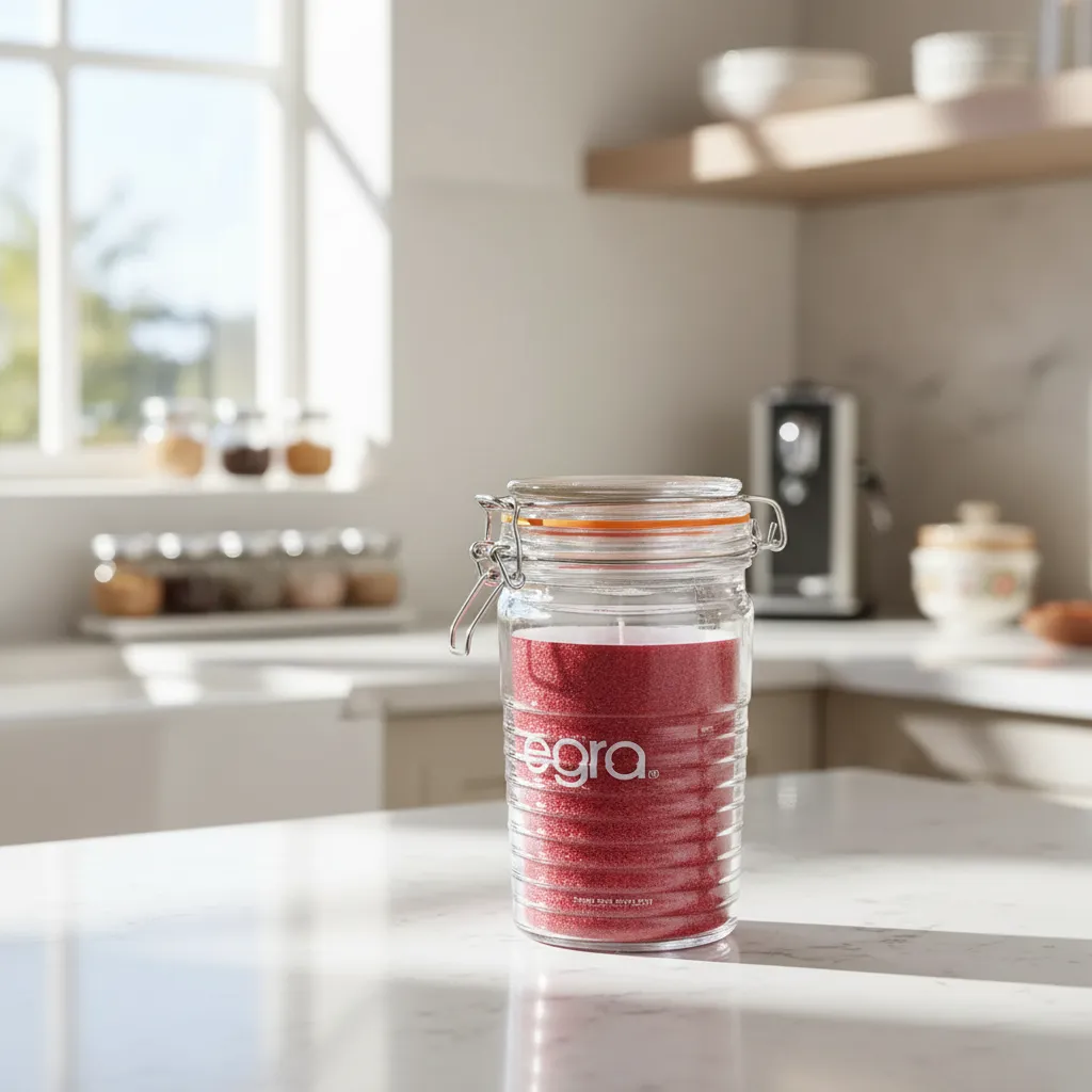 Frasco De Vidrio Hermetico Con Tapa Para Cocina 1 Litro-0
