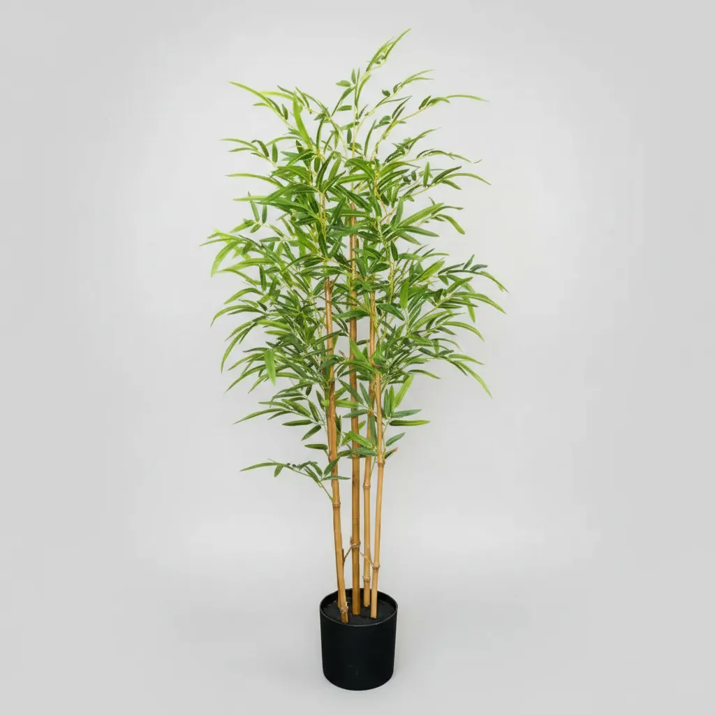 Planta Bambu Artificial Decorativa Grande Macetero 1,20cm-0
