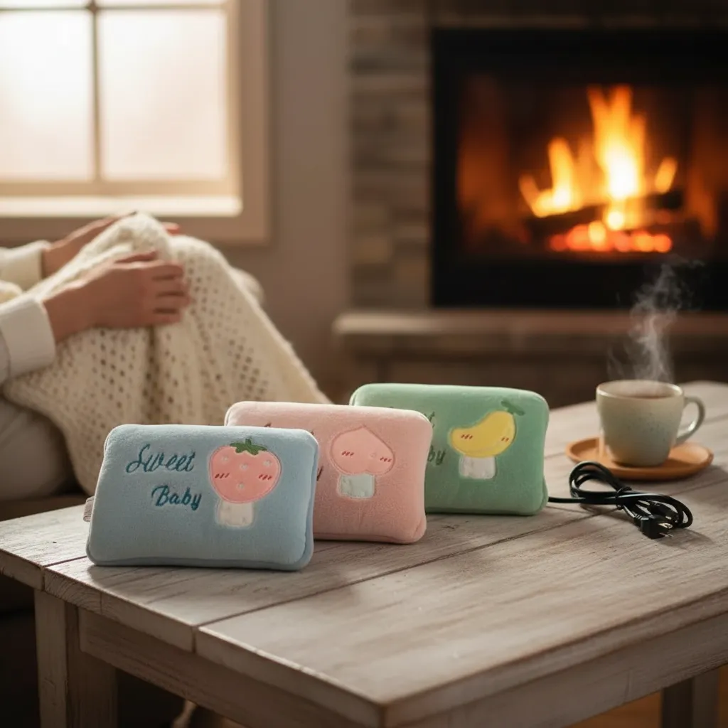 Guatero Electrico De Felpa Recargable Calientamano Kawaii-2