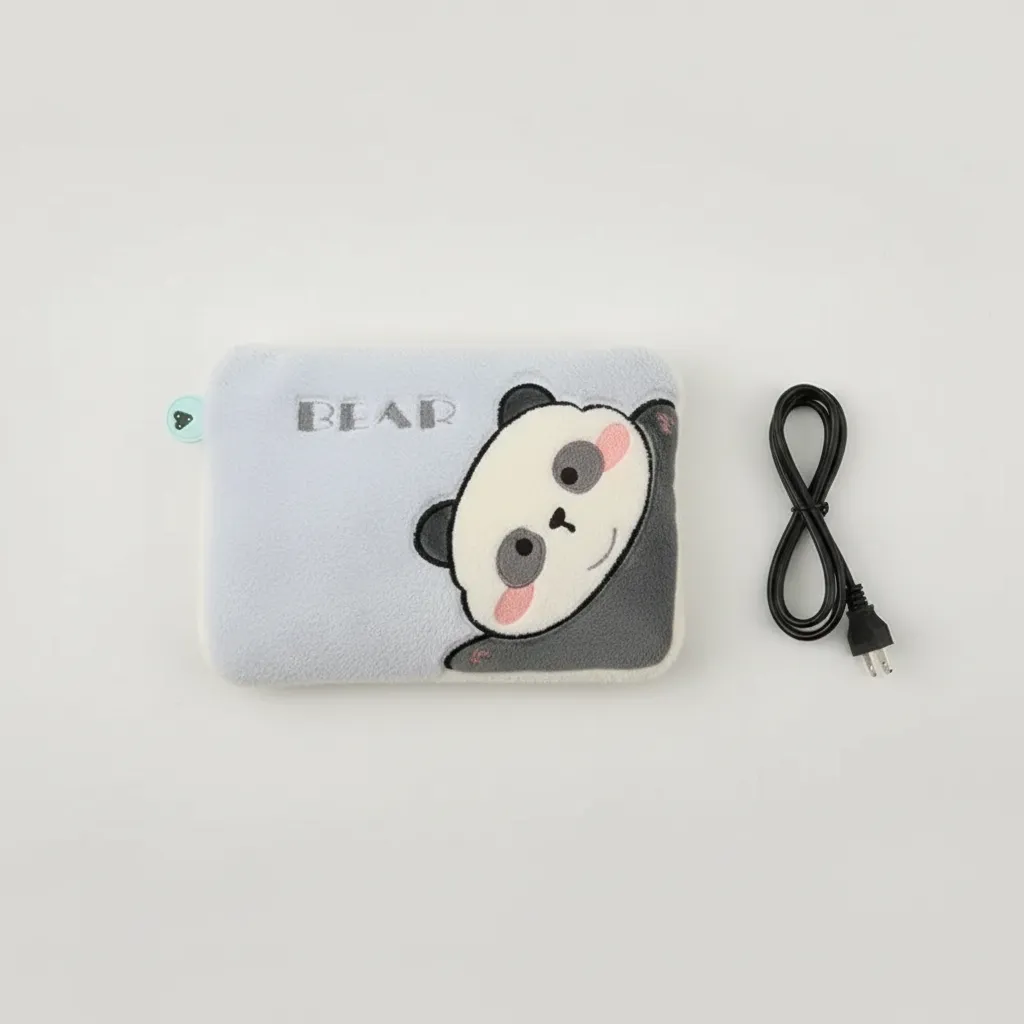 Guatero Electrico Recargable De Felpa forro Animalitos-2