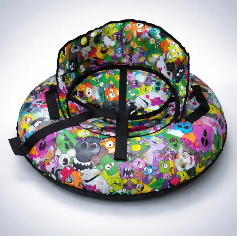 Trineo Inflable Para Nieve 100cm Con Asiento Y Manillas-5