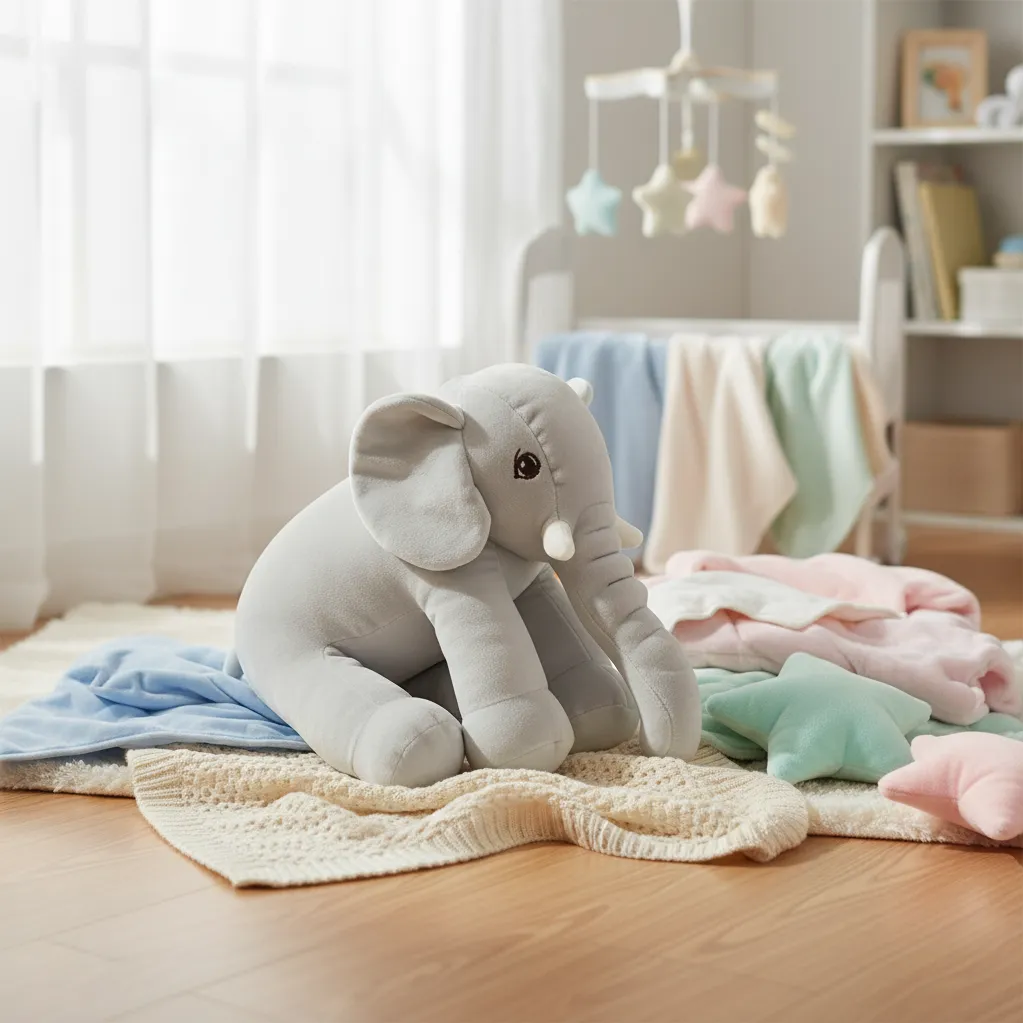 Peluche Elefante Kawaii Suave Para Bebe 25 Cm-2