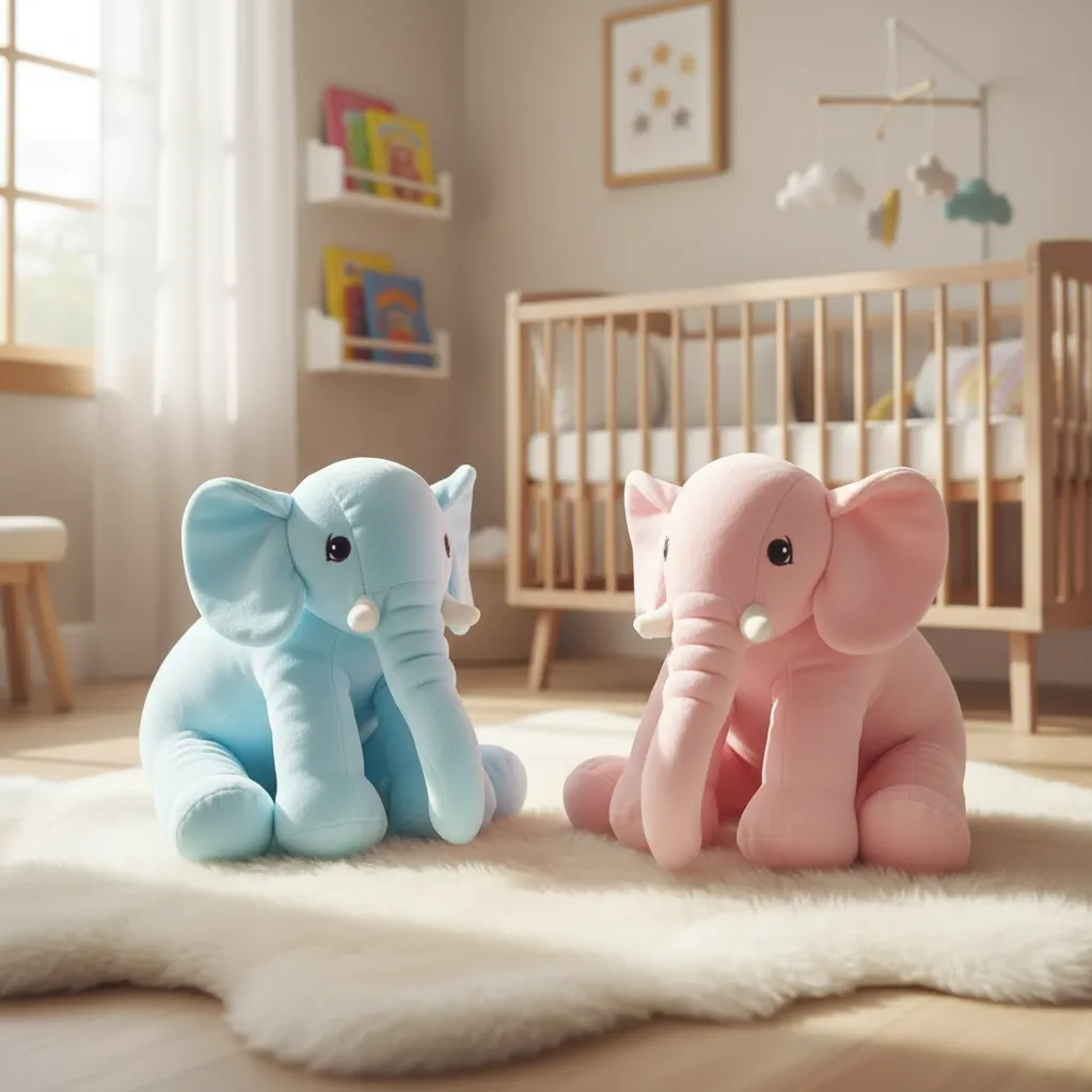 Peluche Elefante Kawaii Suave Para Bebe 25 Cm-3
