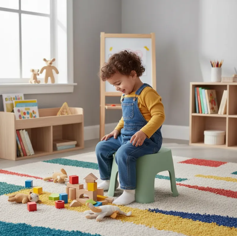 Taburete Plastico Bajo Multiuso Para Ninos-3