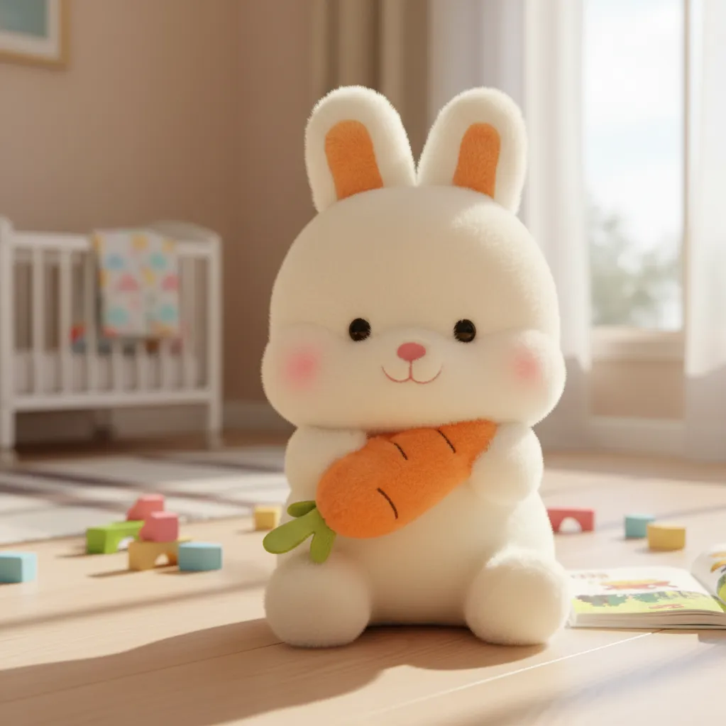 Peluche Conejo Kawaii Con Zanahoria 21 Cm-2