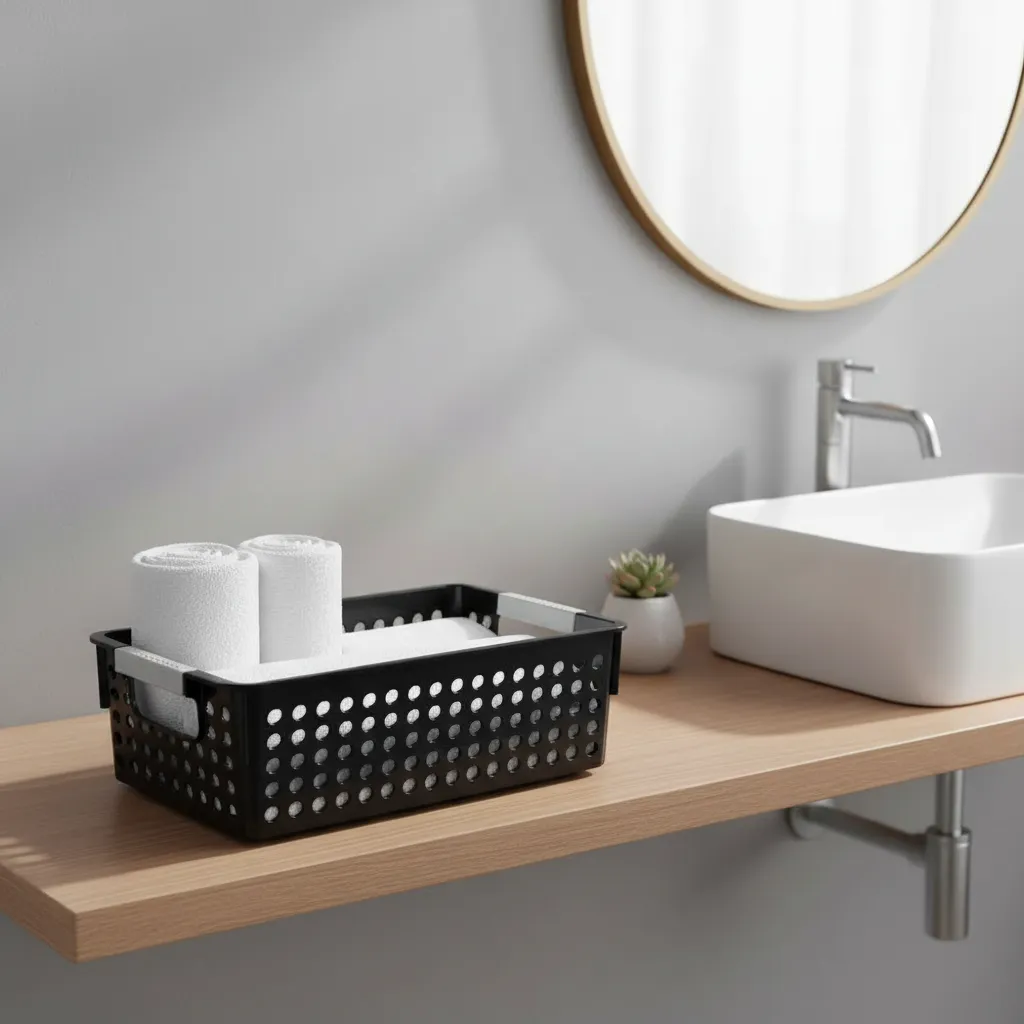Caja Canasto Organizador Plastico Rectangular 35x26x8cm-2