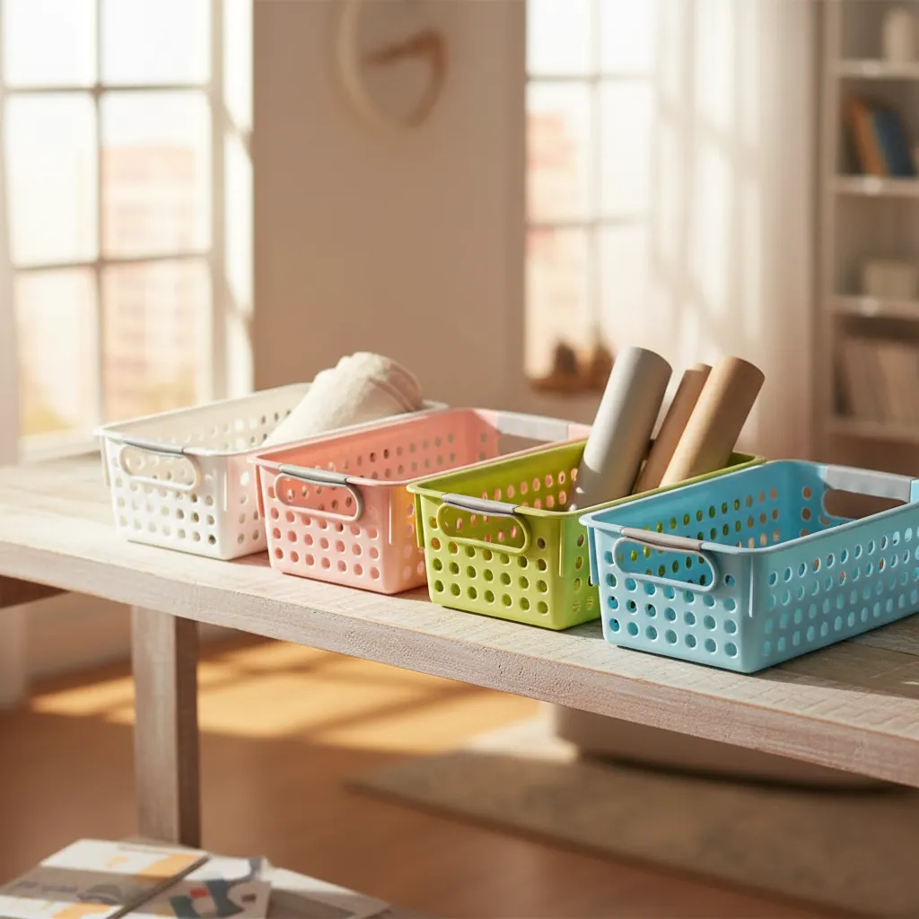 Caja Canasto Organizador Plastico Rectangular 35x26x8cm-5