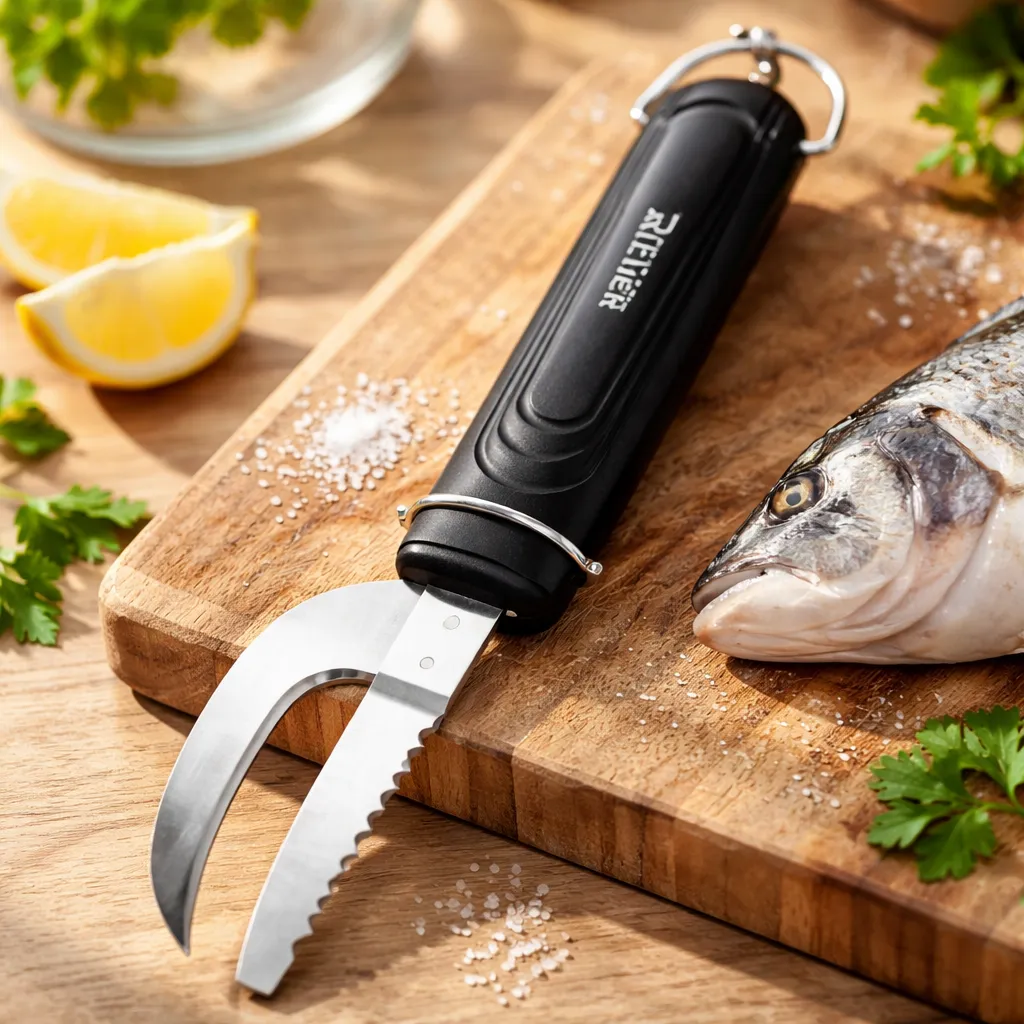 Cuchillo Desescamador De Pescado 2 En 1 Acero Inoxidable-2