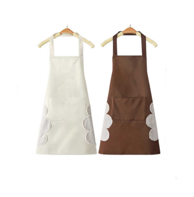 Delantal Mandil De Cocina Con Secador De Manos Y Bolsillo-3