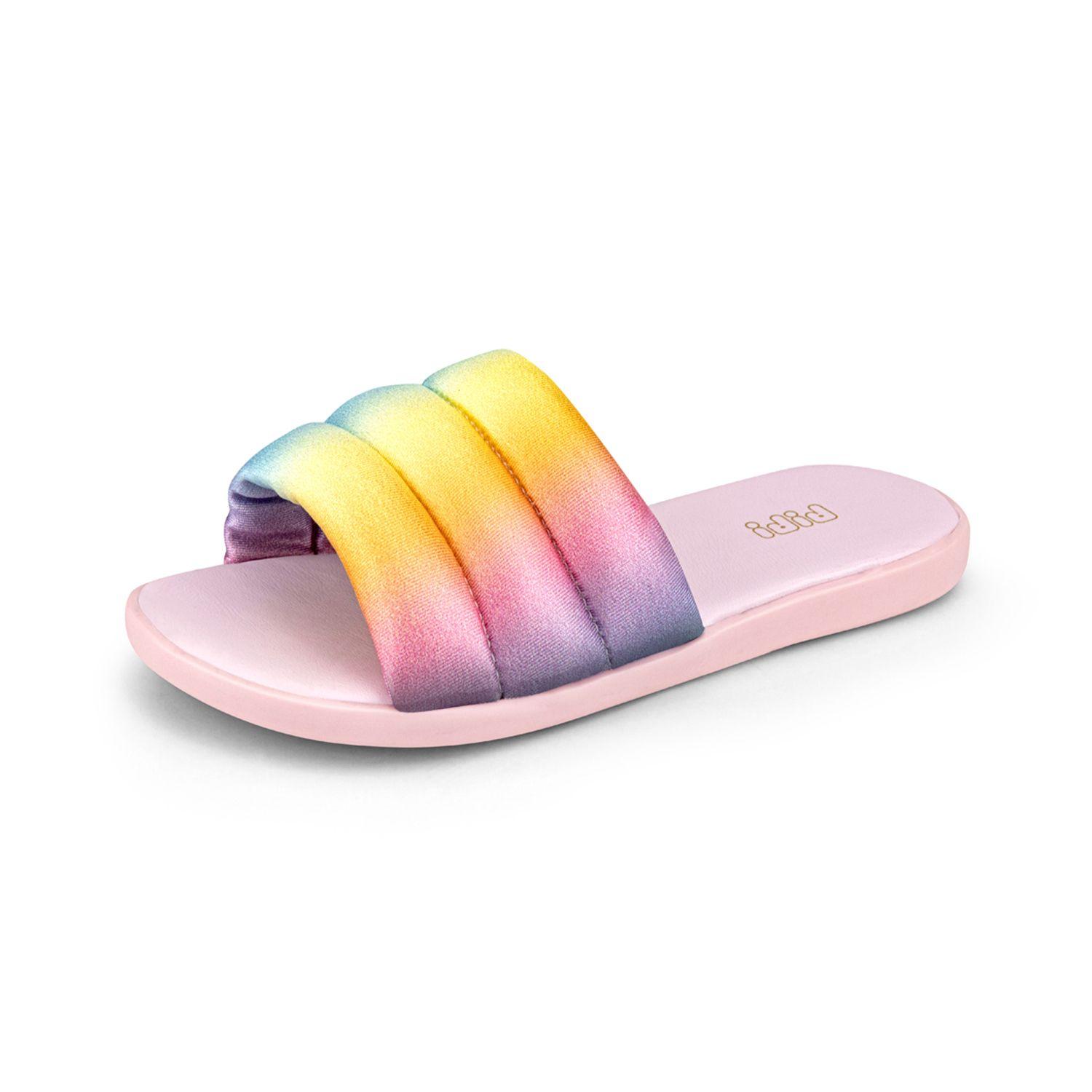Sandalia Soft Flat Rainbow Multicolor Niña Bibi-0