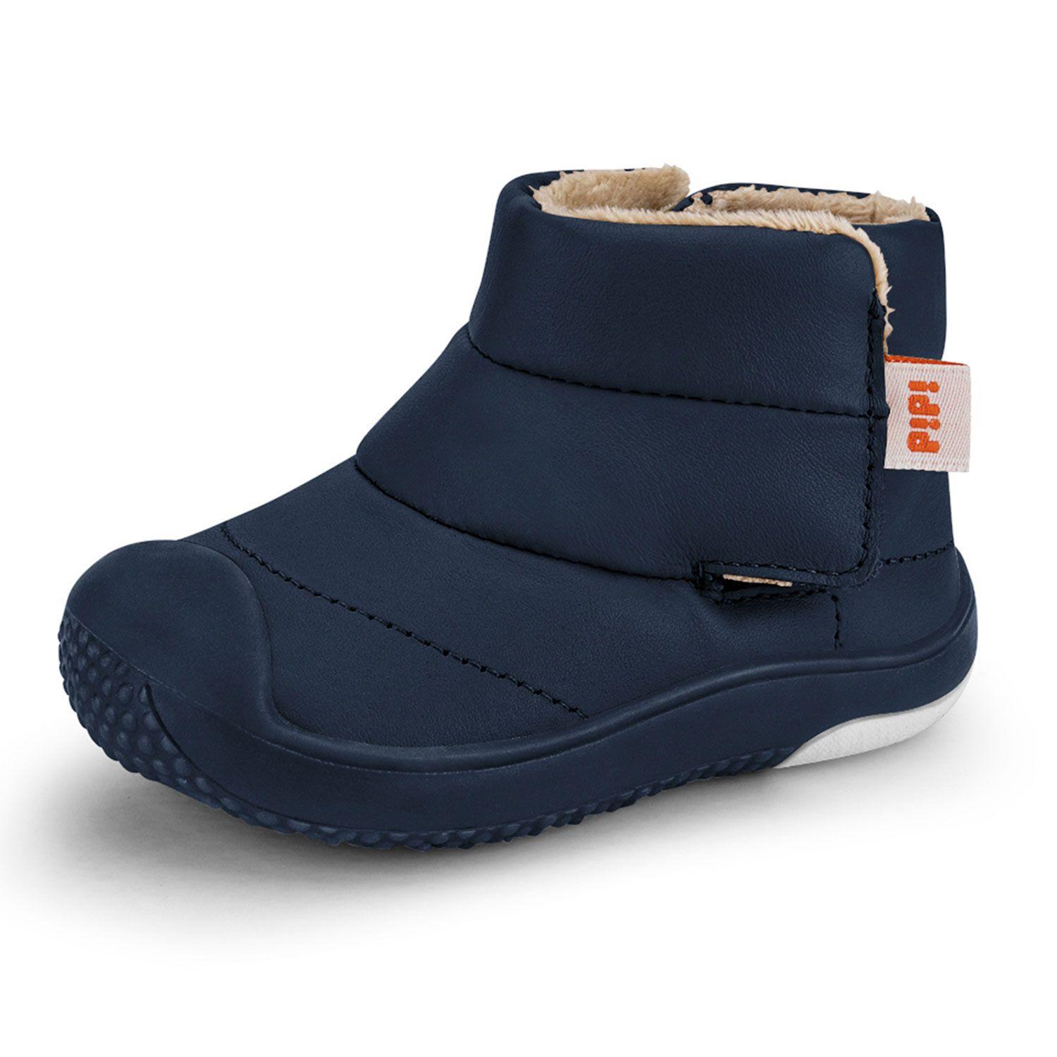 Botas Con Piel De Peluche Prewalker Azul Marino Unisex Bibi-0