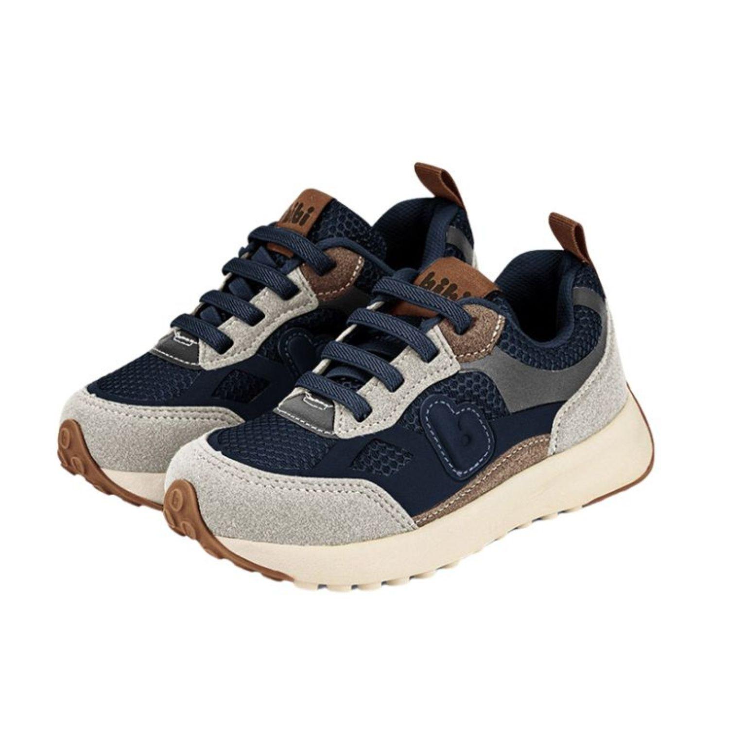 Zapatillas Jogging Gris-Azul marino Bibi 1236007-1