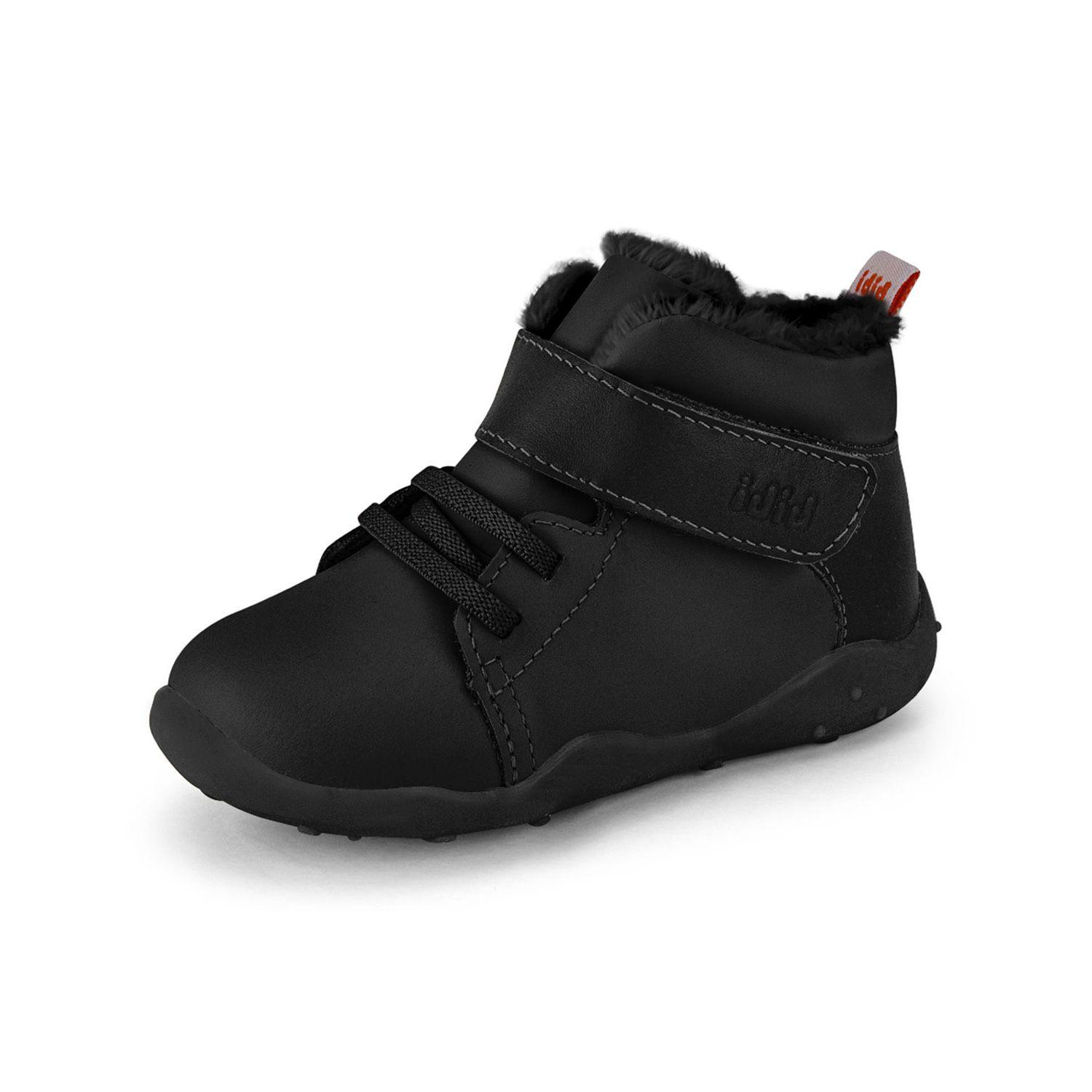 Zapatillas Caña Alta Piel De Peluche Fisioflex 4.0 II Negro Bibi.-0