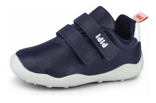 Zapatilla Cuero Fisioflex 4.0 Azul Niño Bibi-6