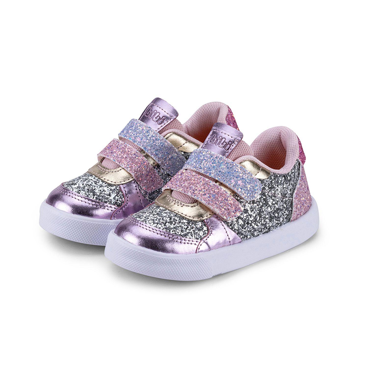 Zapatillas Glitter Agility mini II Plateado Bibi-2