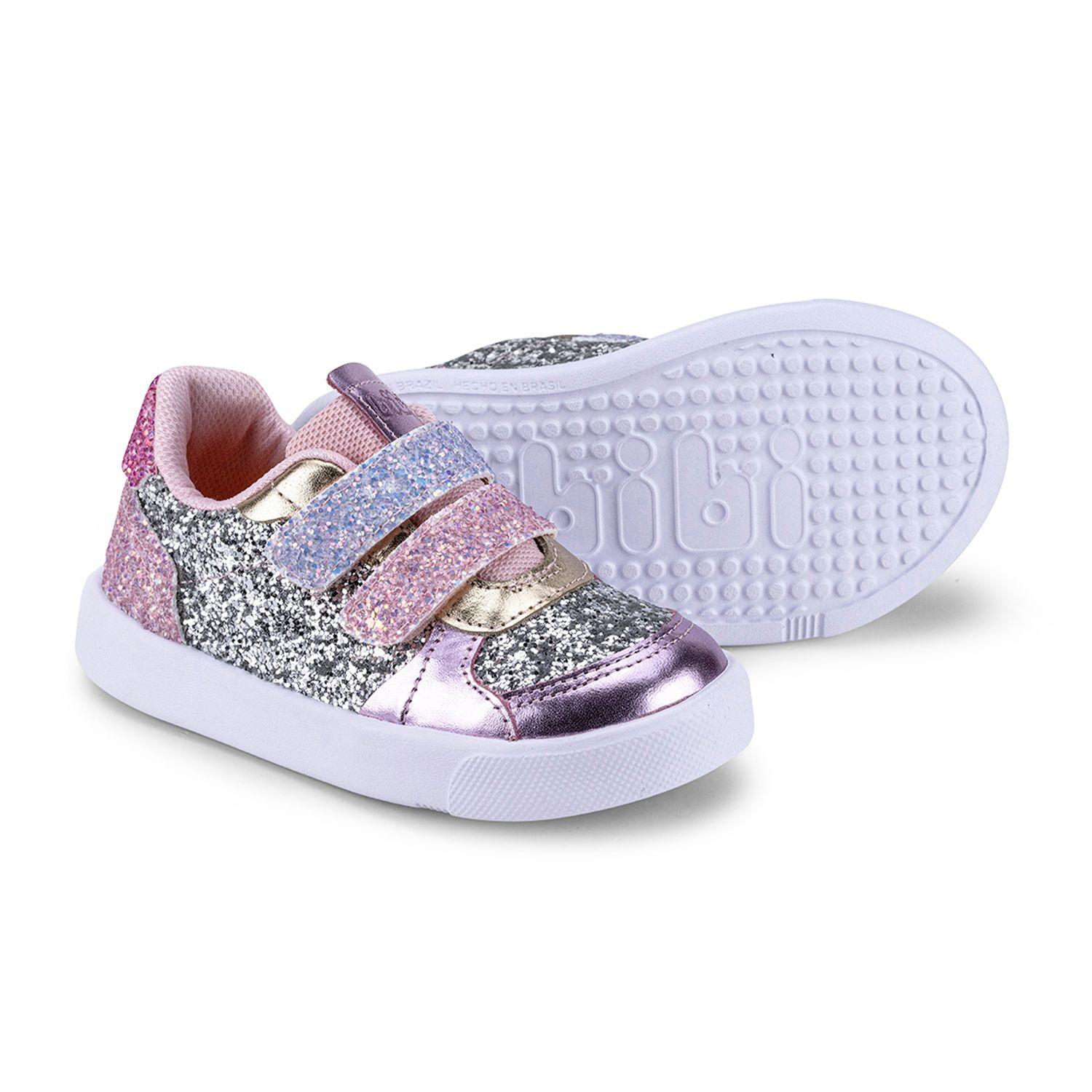 Zapatillas Glitter Agility mini II Plateado Bibi-3