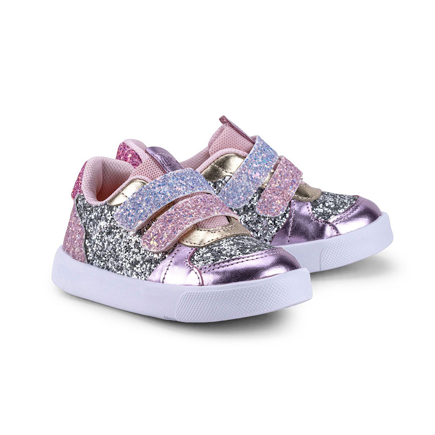 Zapatillas Glitter Agility mini II Plateado Bibi-5