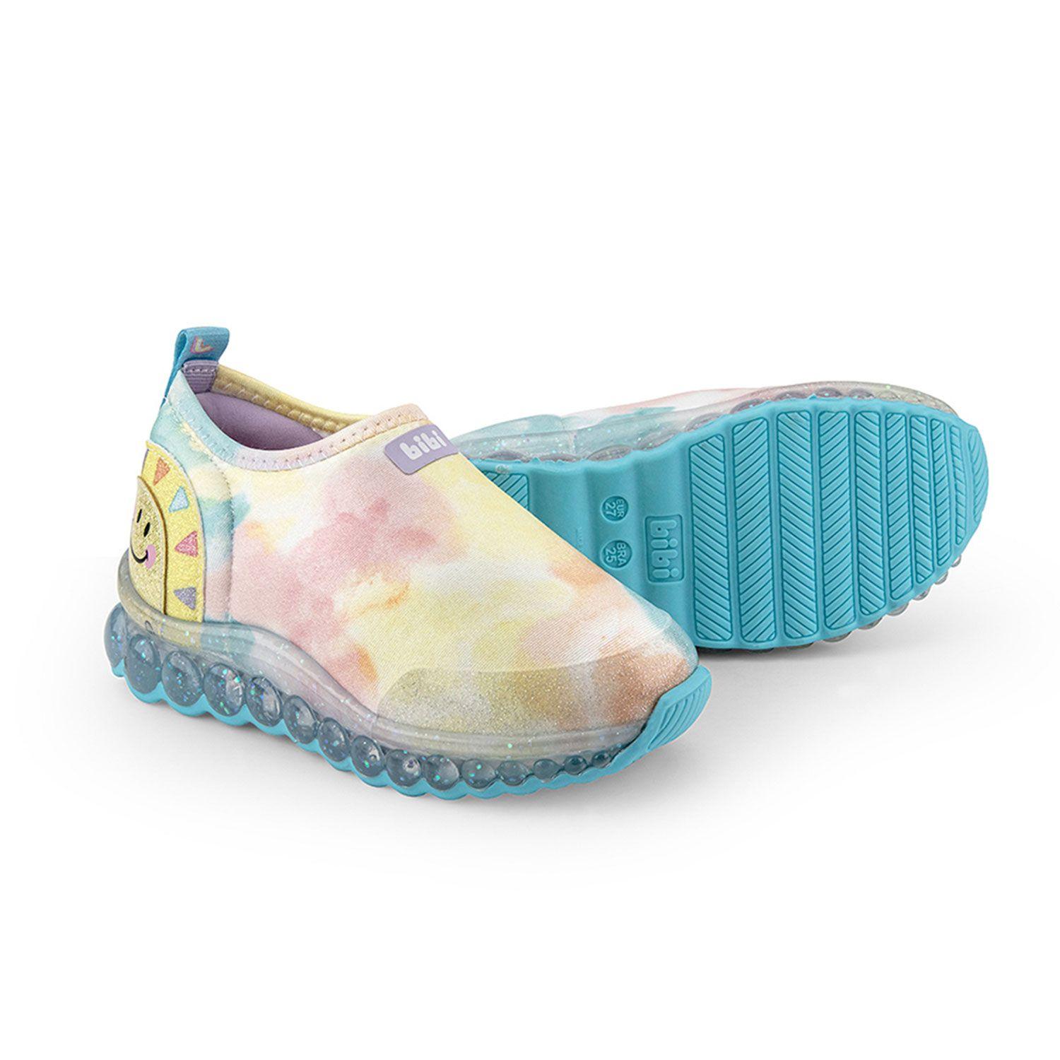 Zapatillas de Luces Acuarela Roller Celebration Rosado Niña Bibi-2