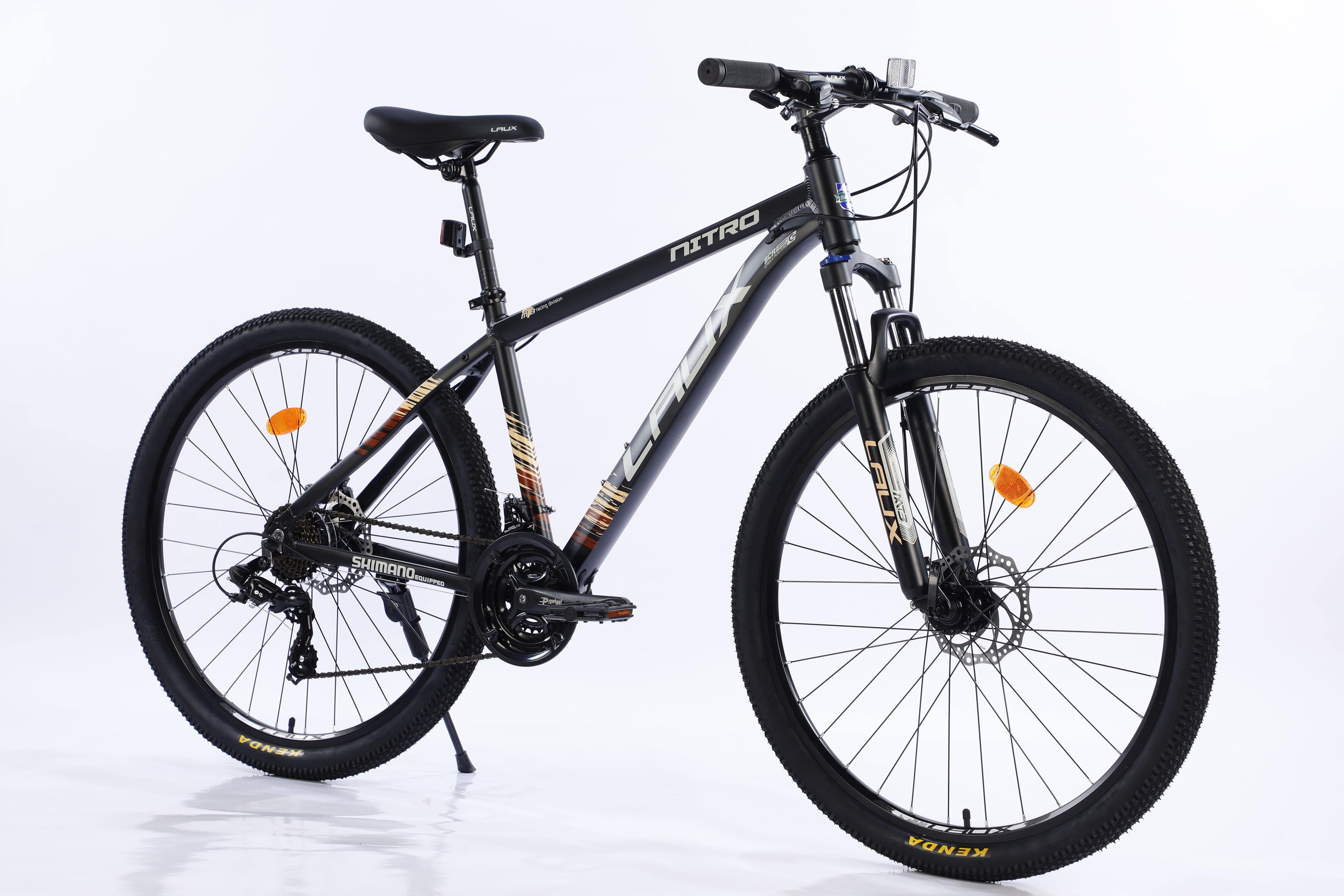 BICICLETA MTB  27,5" LAUX NITRO 24 VELOCIDADES MATTE BLACK/BROWN-4
