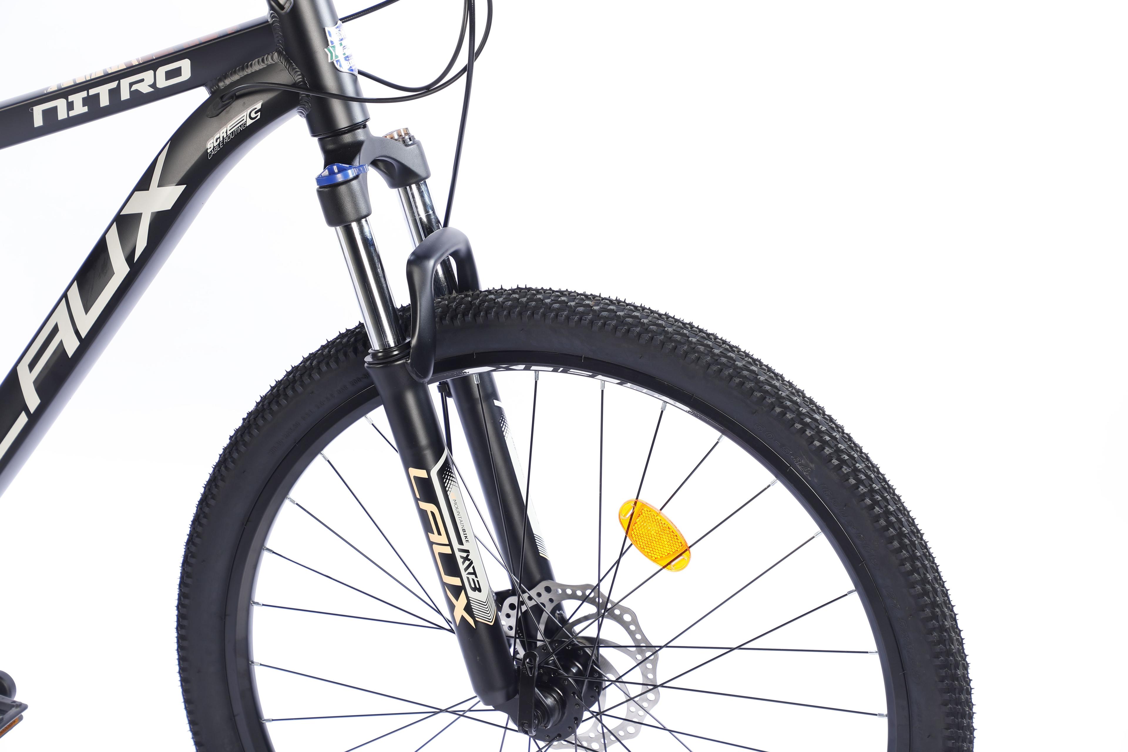 BICICLETA MTB  27,5" LAUX NITRO 24 VELOCIDADES MATTE BLACK/BROWN-7