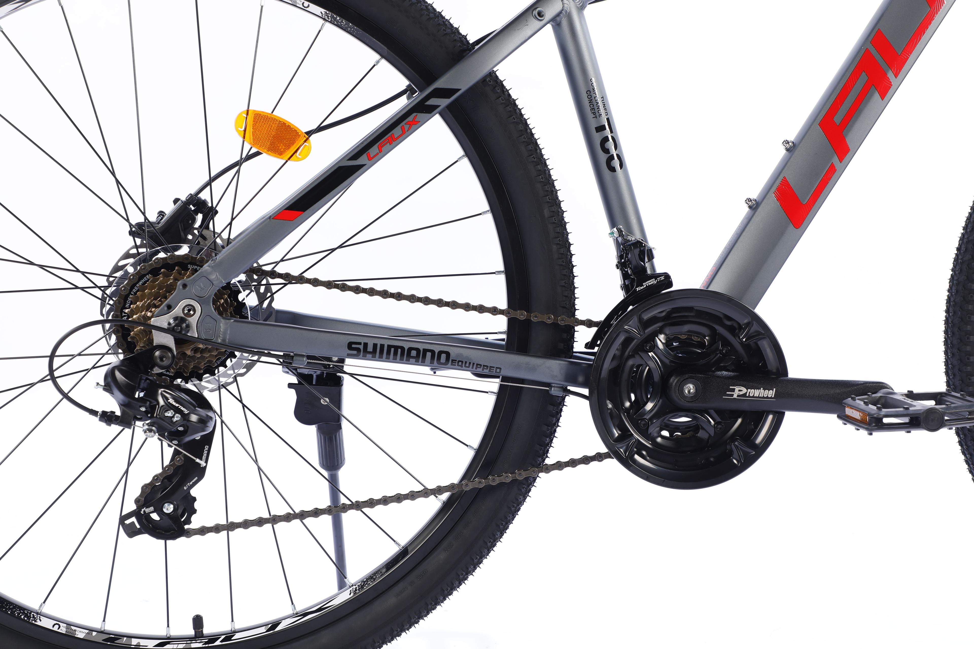 BICICLETA MTB  29" LAUX  HURRICANE 24 VELOCIDADES   MATTE GRAY/RED-1