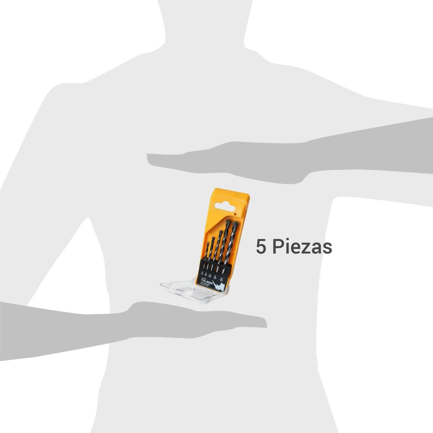 Juego de Broca para Hormigón 5 piezas Tolsen-1