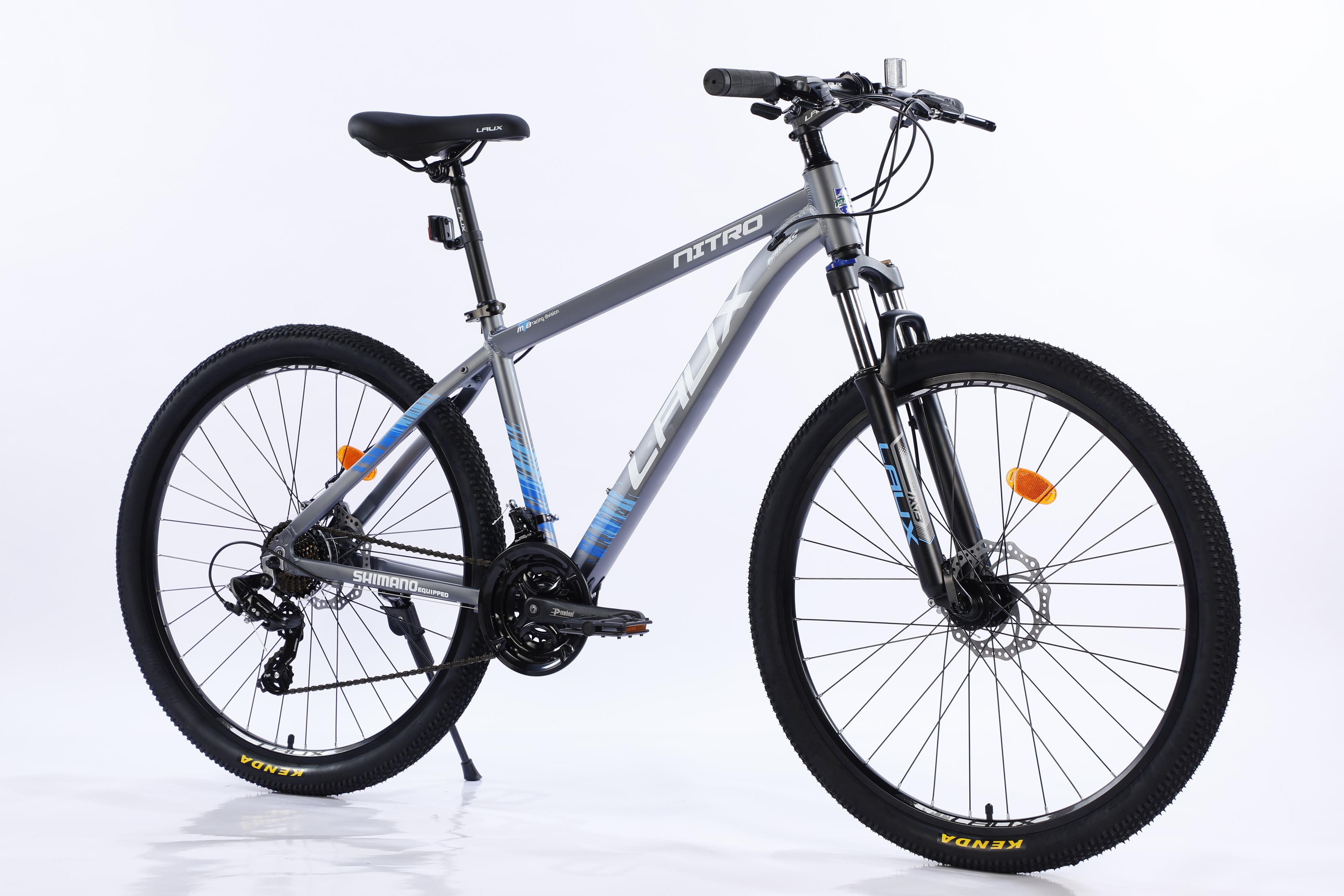 BICICLETA MTB  27,5" LAUX  NITRO 24 VELOCIDADES MATTE GRAY/BLUE-6