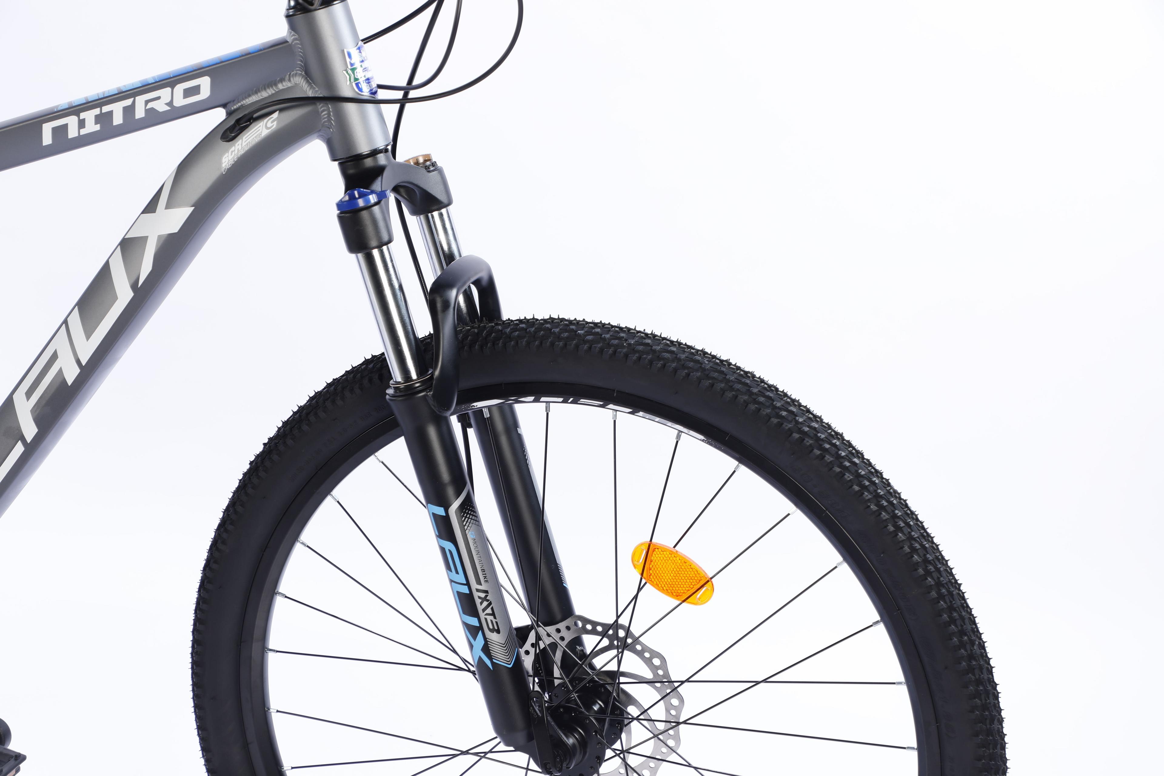 BICICLETA MTB  27,5" LAUX  NITRO 24 VELOCIDADES MATTE GRAY/BLUE-2